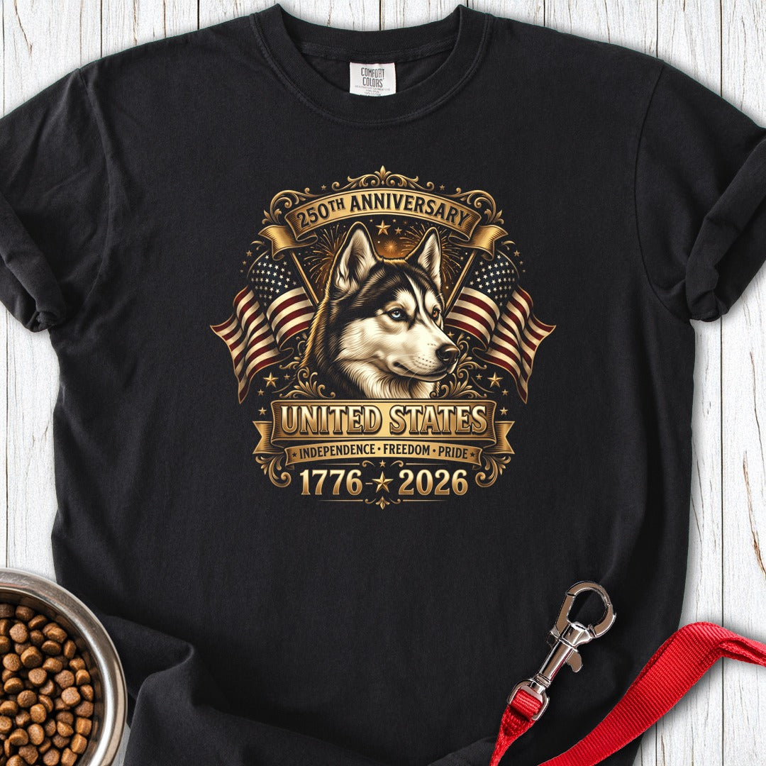 Siberian Husky 250 Year Anniversary Premium Tee Black