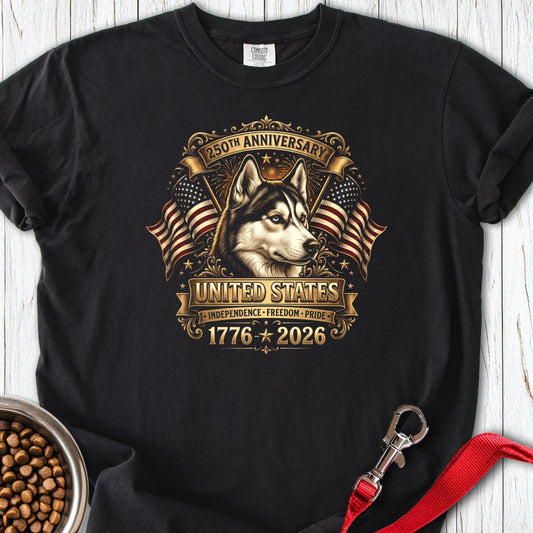 Siberian Husky 250 Year Anniversary Premium Tee Black