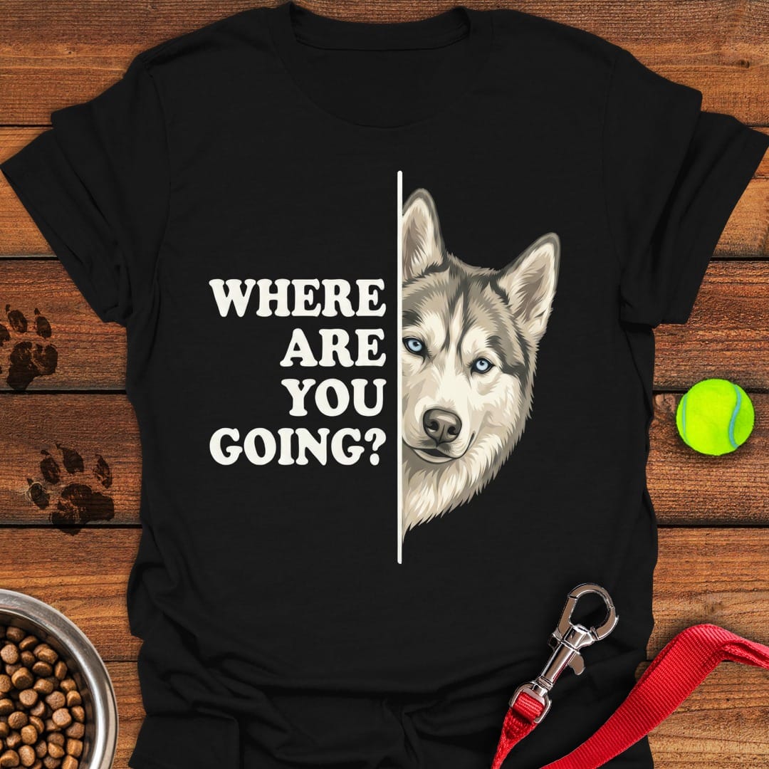 Siberian Husky Alert Black