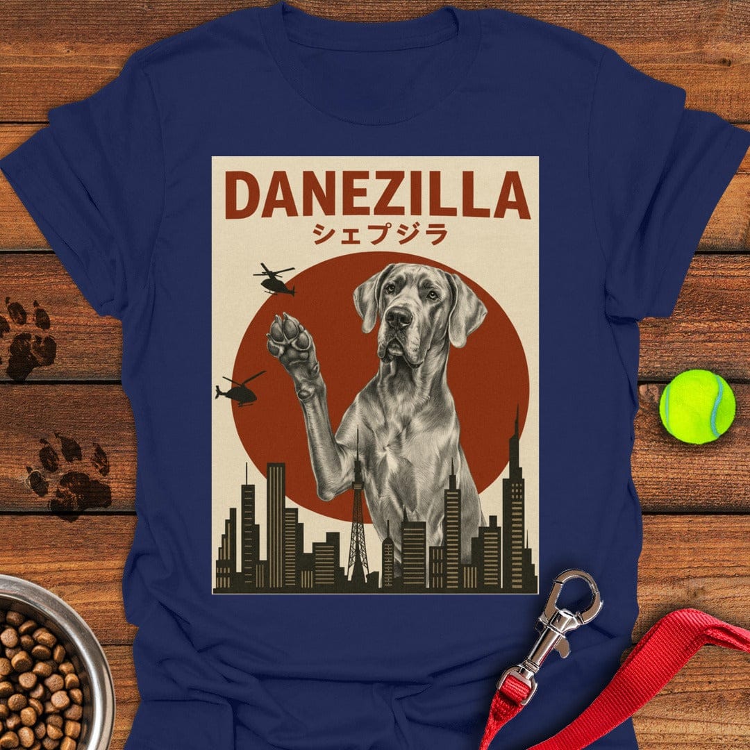 Silver Great Dane Danezilla Navy