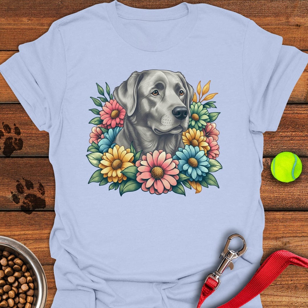 Silver Lab Flower Light Blue