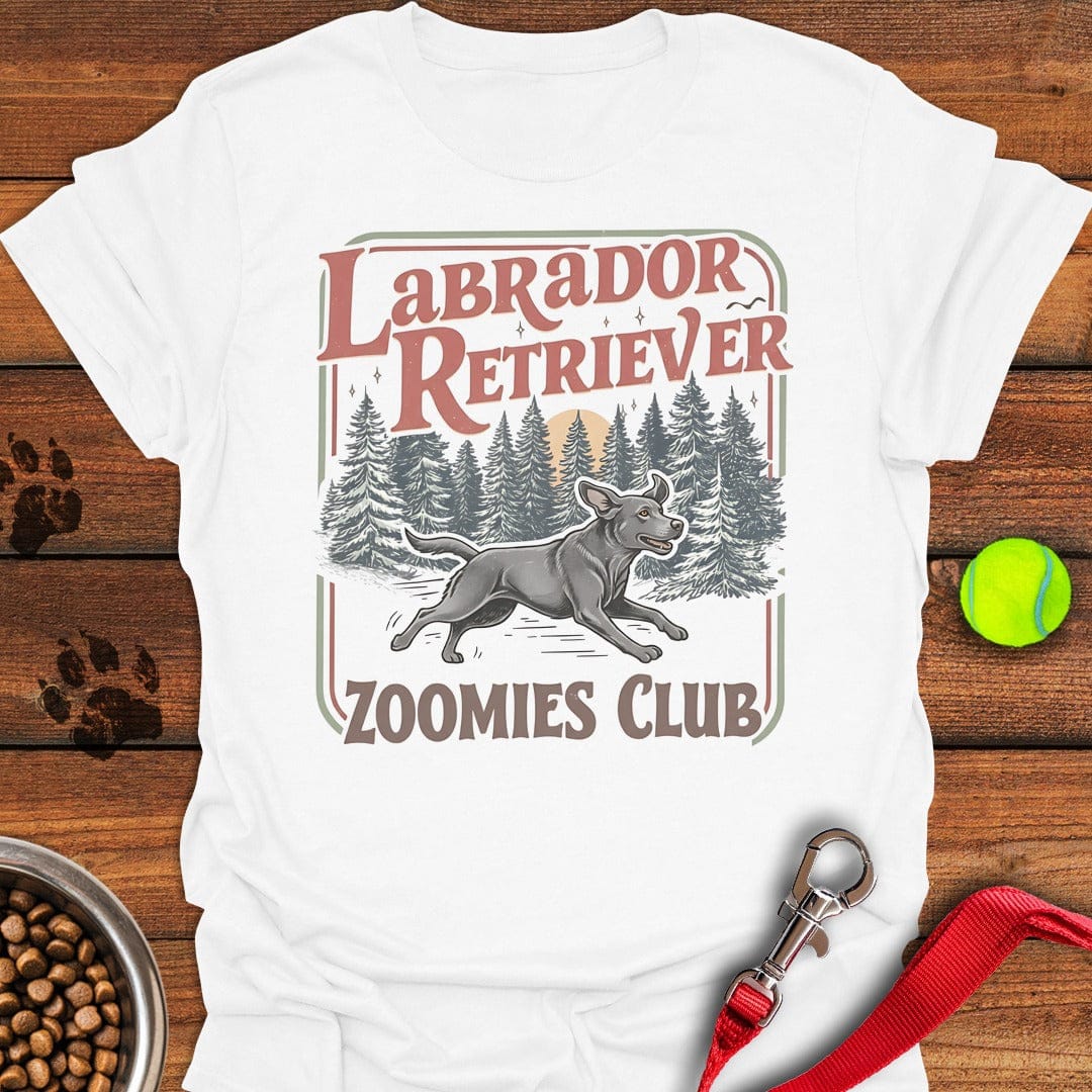 Silver Labrador Zoomies White