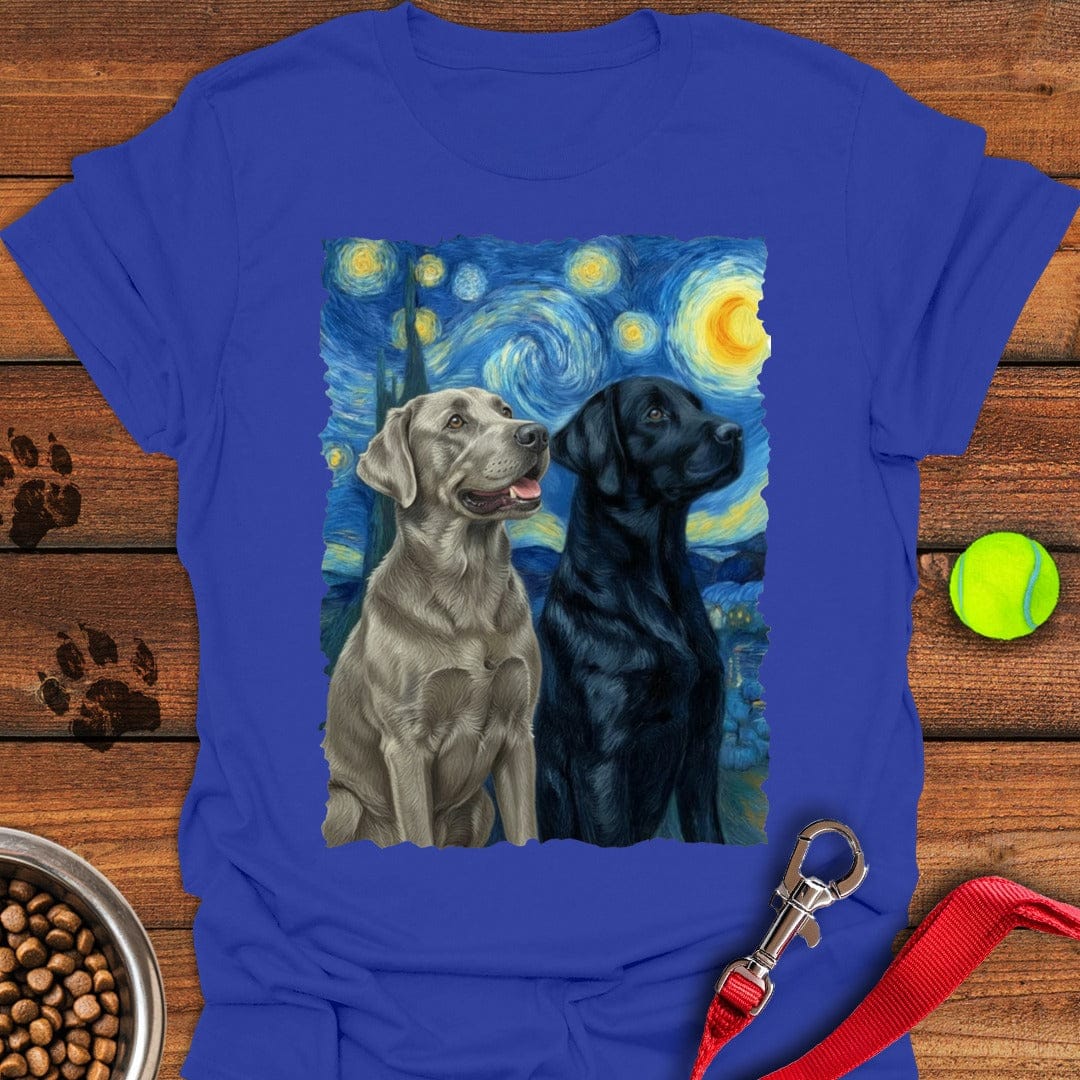 Silver and Black Lab Starry Night Royal