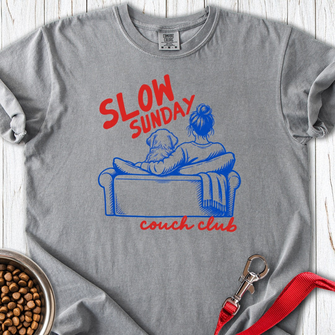 Slow Sunday Golden Retriever Premium Tee Grey
