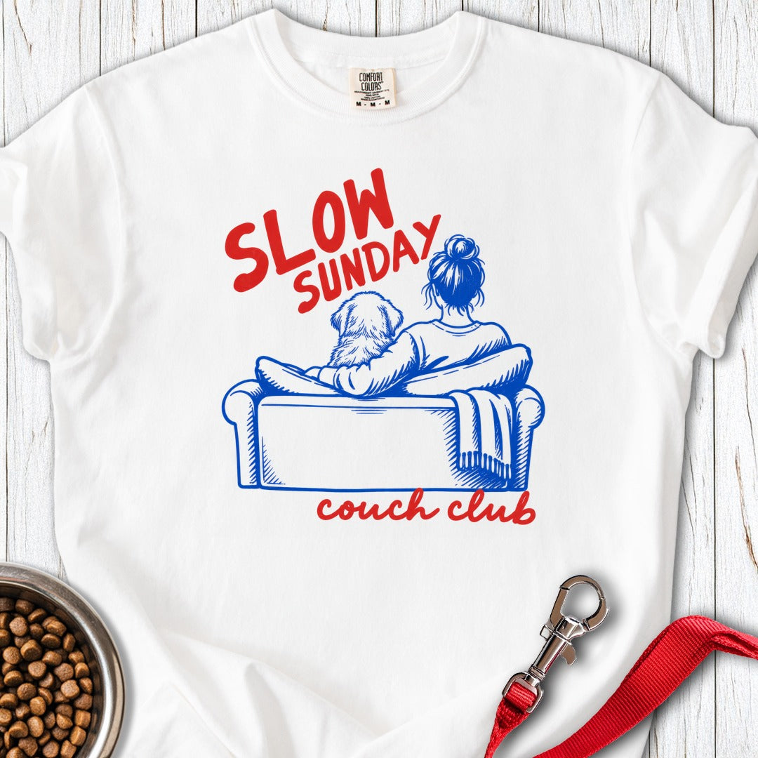 Slow Sunday Golden Retriever Premium Tee White