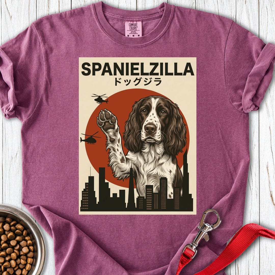 Springer Spaniel Spanielzilla Premium Tee Berry