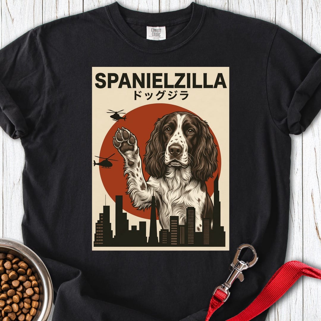 Springer Spaniel Spanielzilla Premium Tee Black