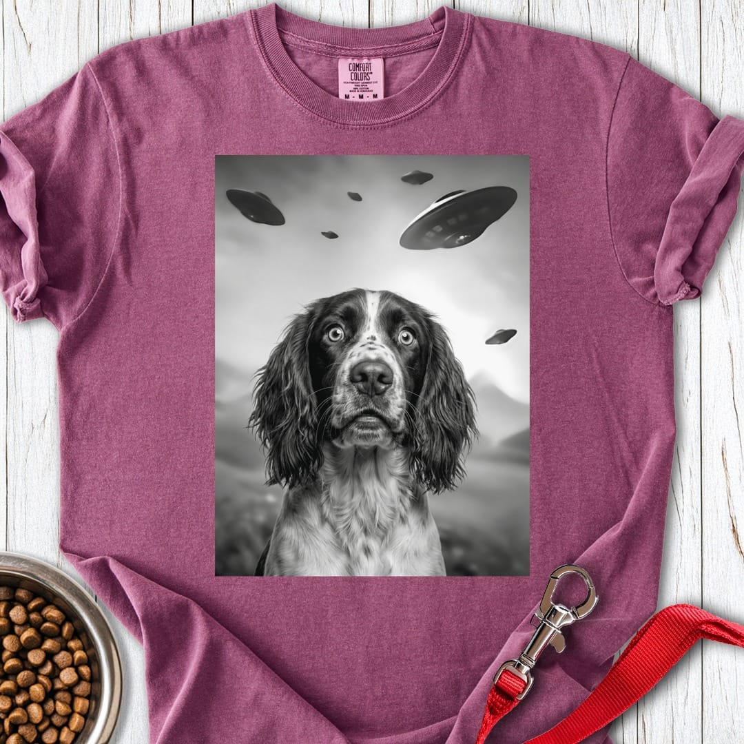 Springer Spaniel UFO Premium Tee Berry