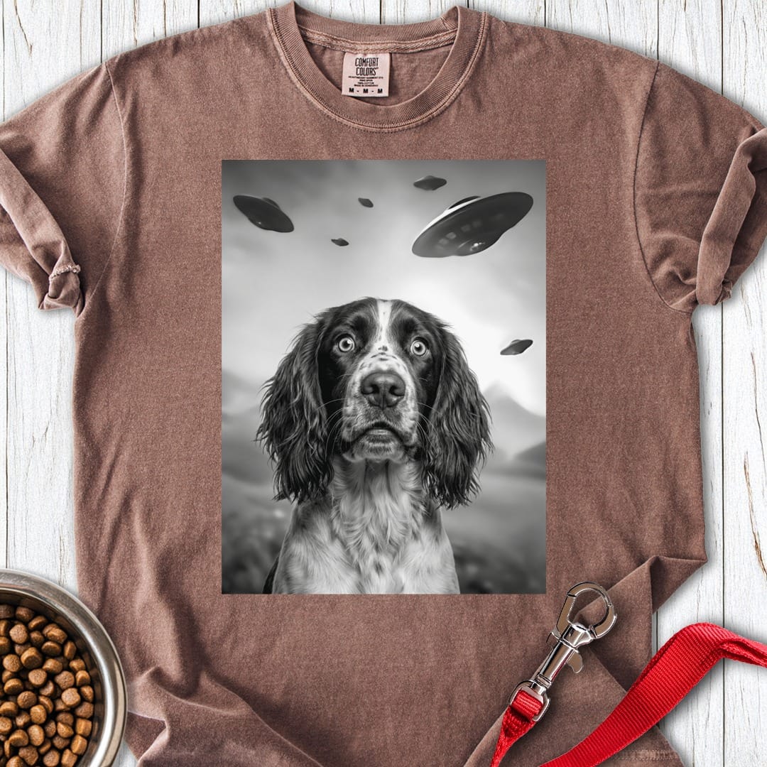 Springer Spaniel UFO Premium Tee Espresso