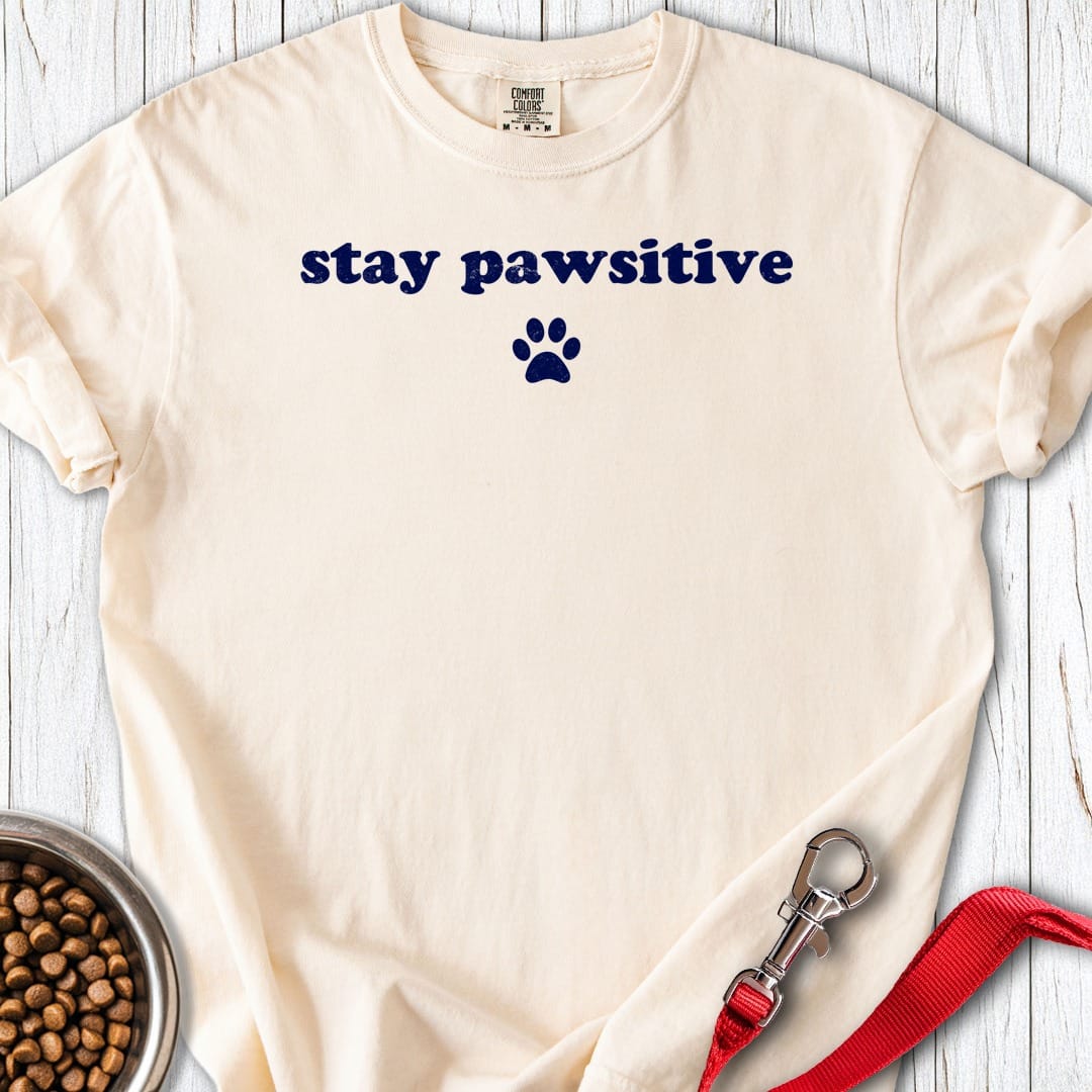 Stay Pawsitive Premium Tee Ivory