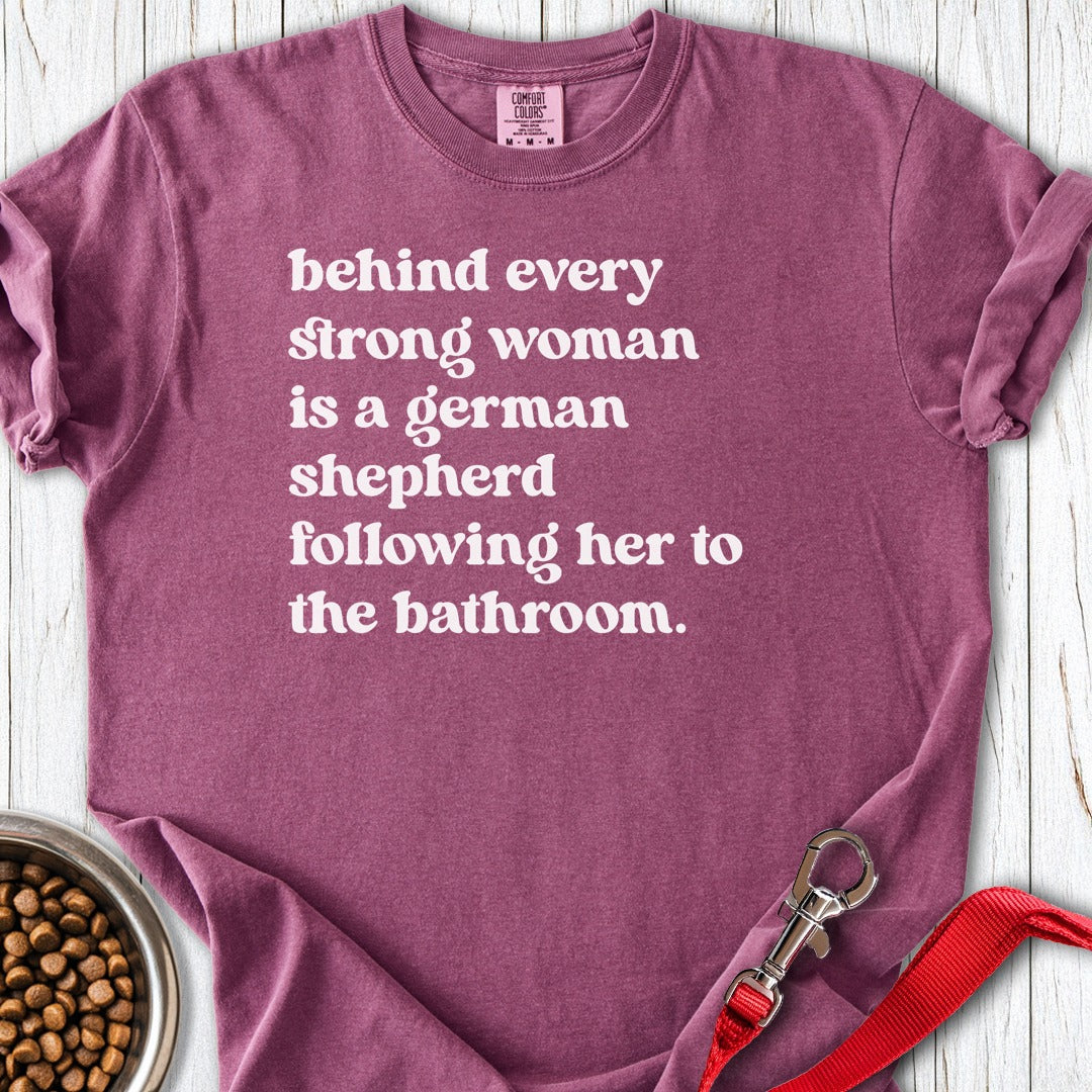 Strong German Shepherd Woman Premium Tee Berry