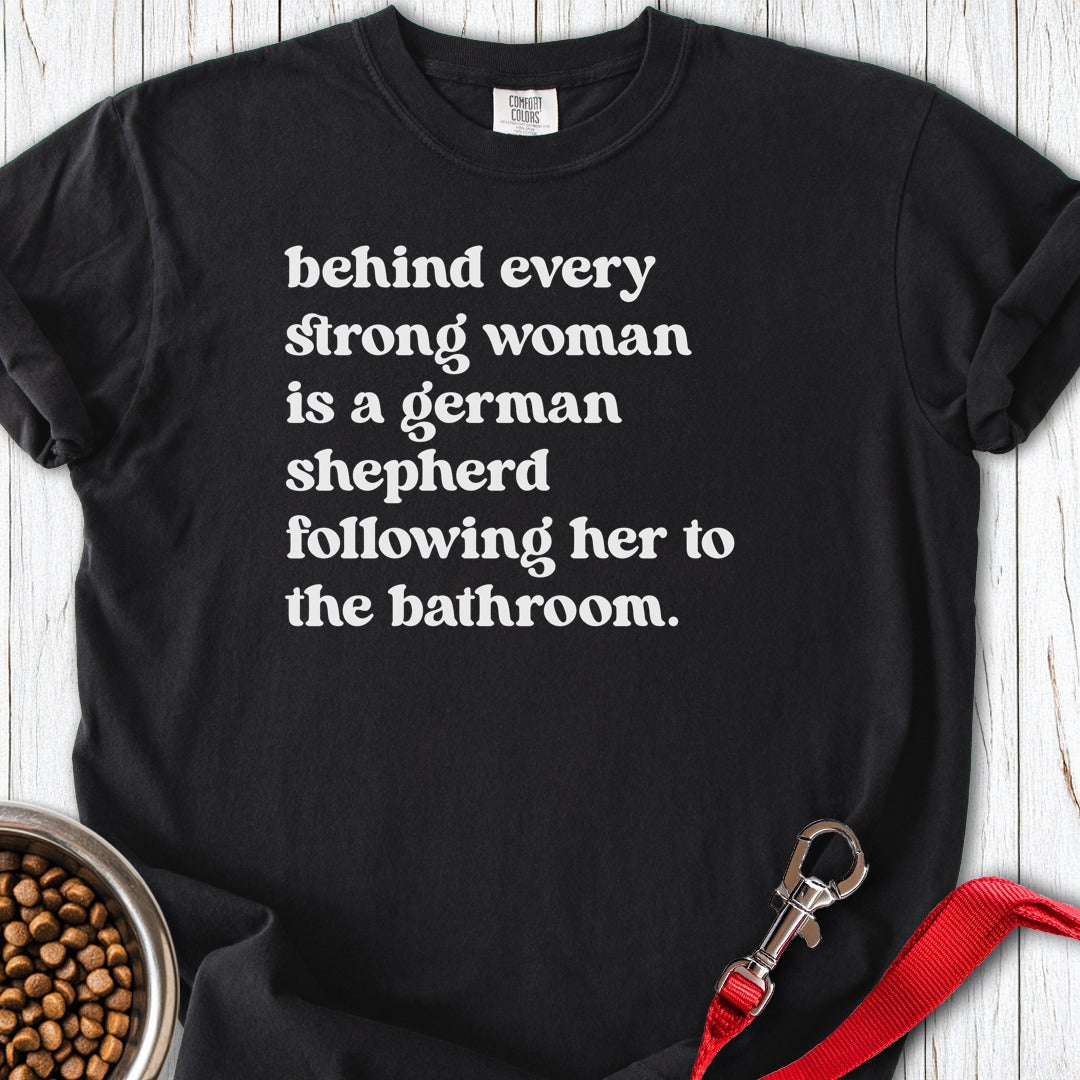 Strong German Shepherd Woman Premium Tee Black