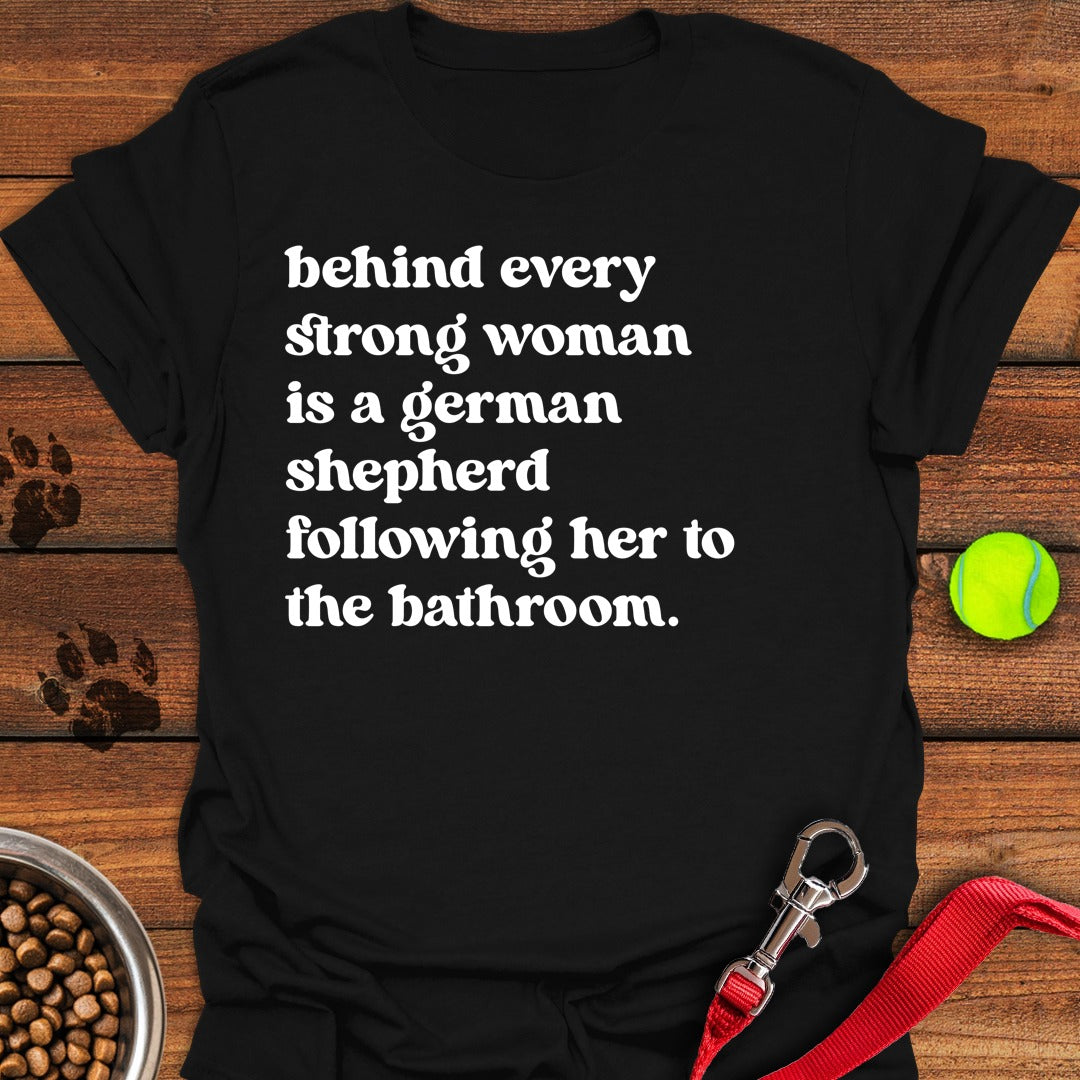 Strong German Shepherd Woman Black