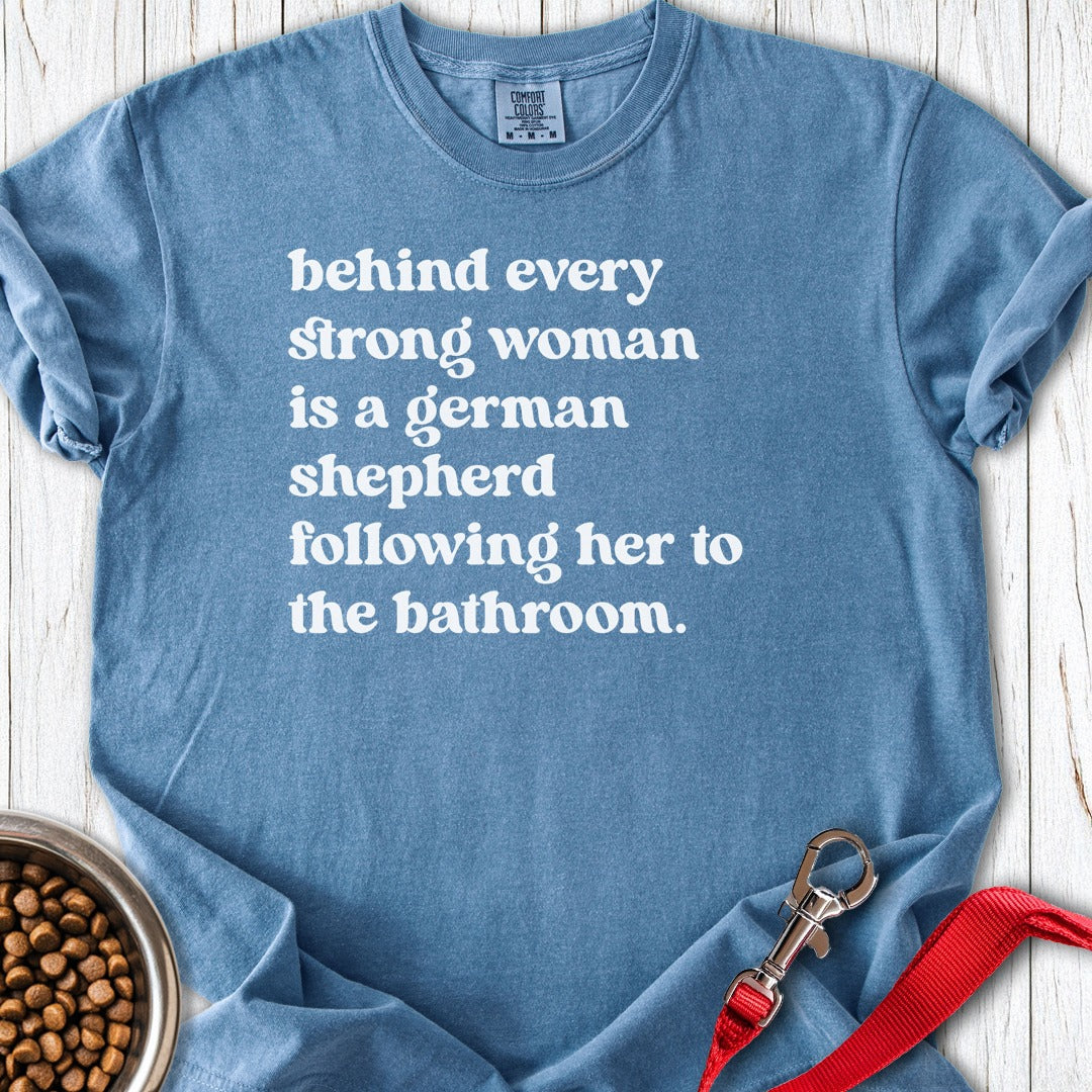 Strong German Shepherd Woman Premium Tee Blue Jean