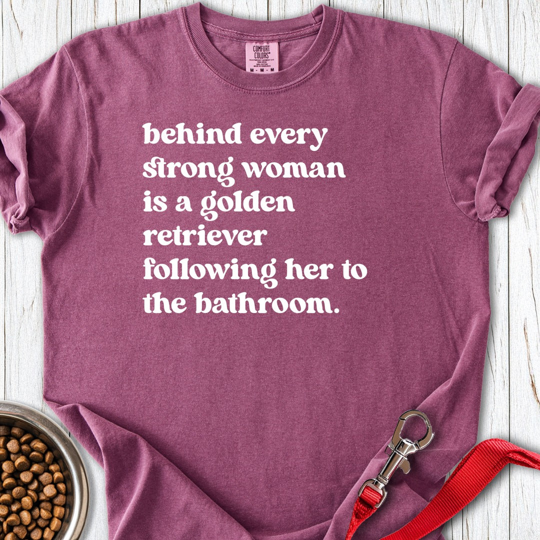 Strong Golden Retriever Woman Premium Tee Berry