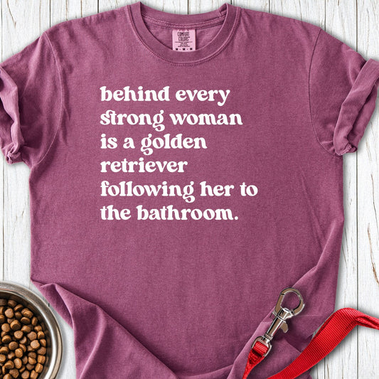Strong Golden Retriever Woman Premium Tee Berry