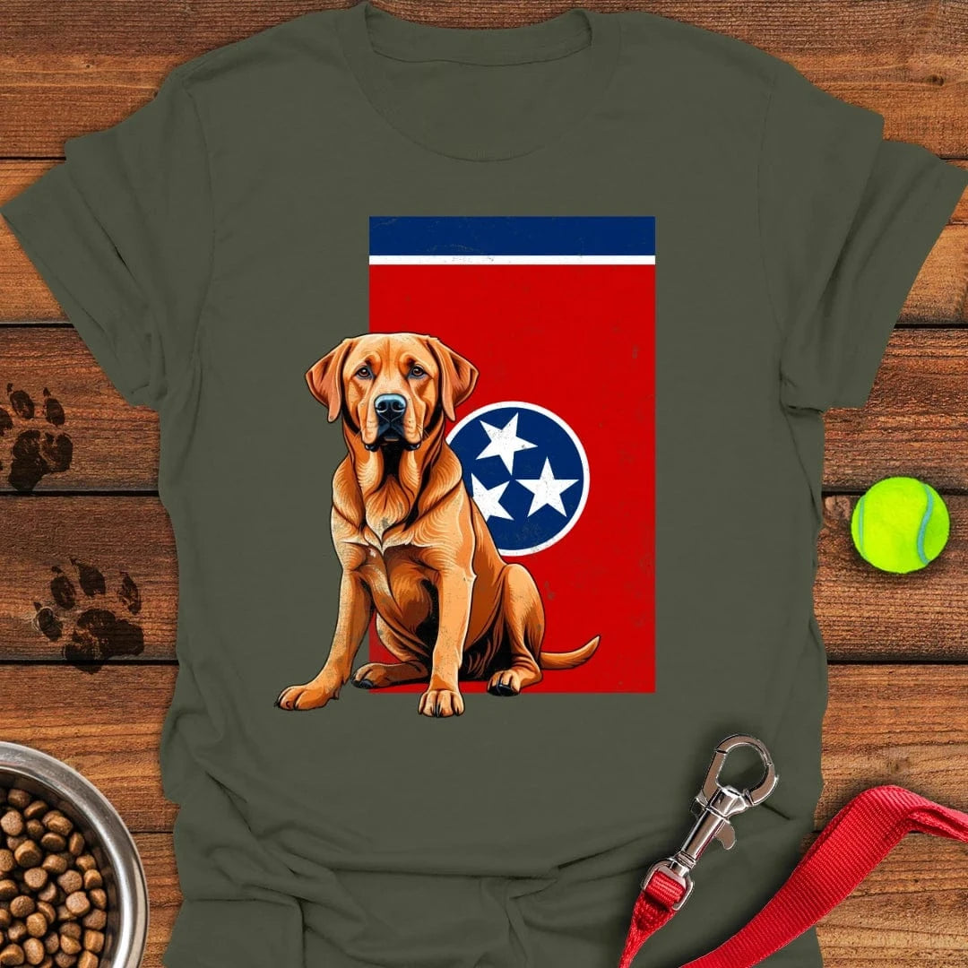 Tennessee Fox Red Labrador T-Shirt Military Green