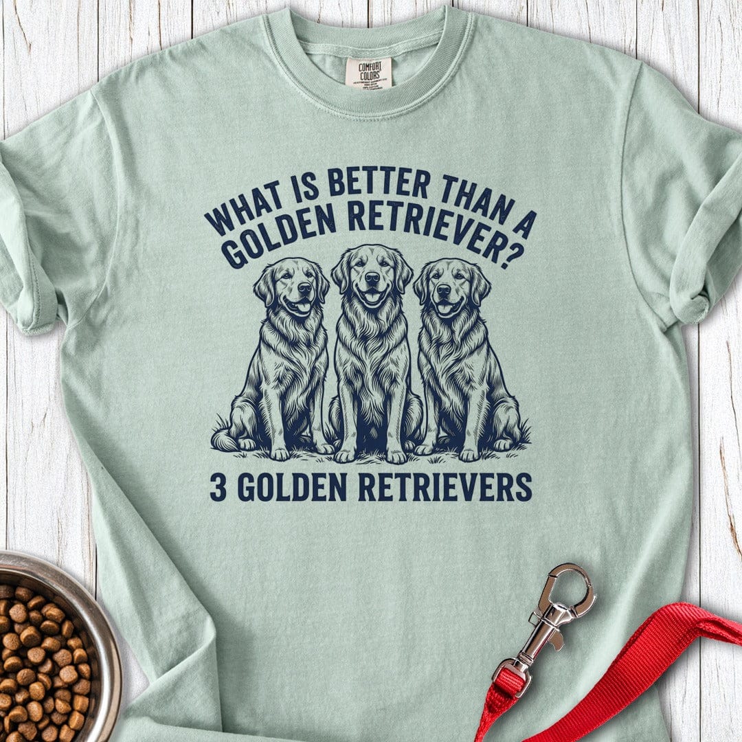 Three Golden Retrievers Premium Tee Bay