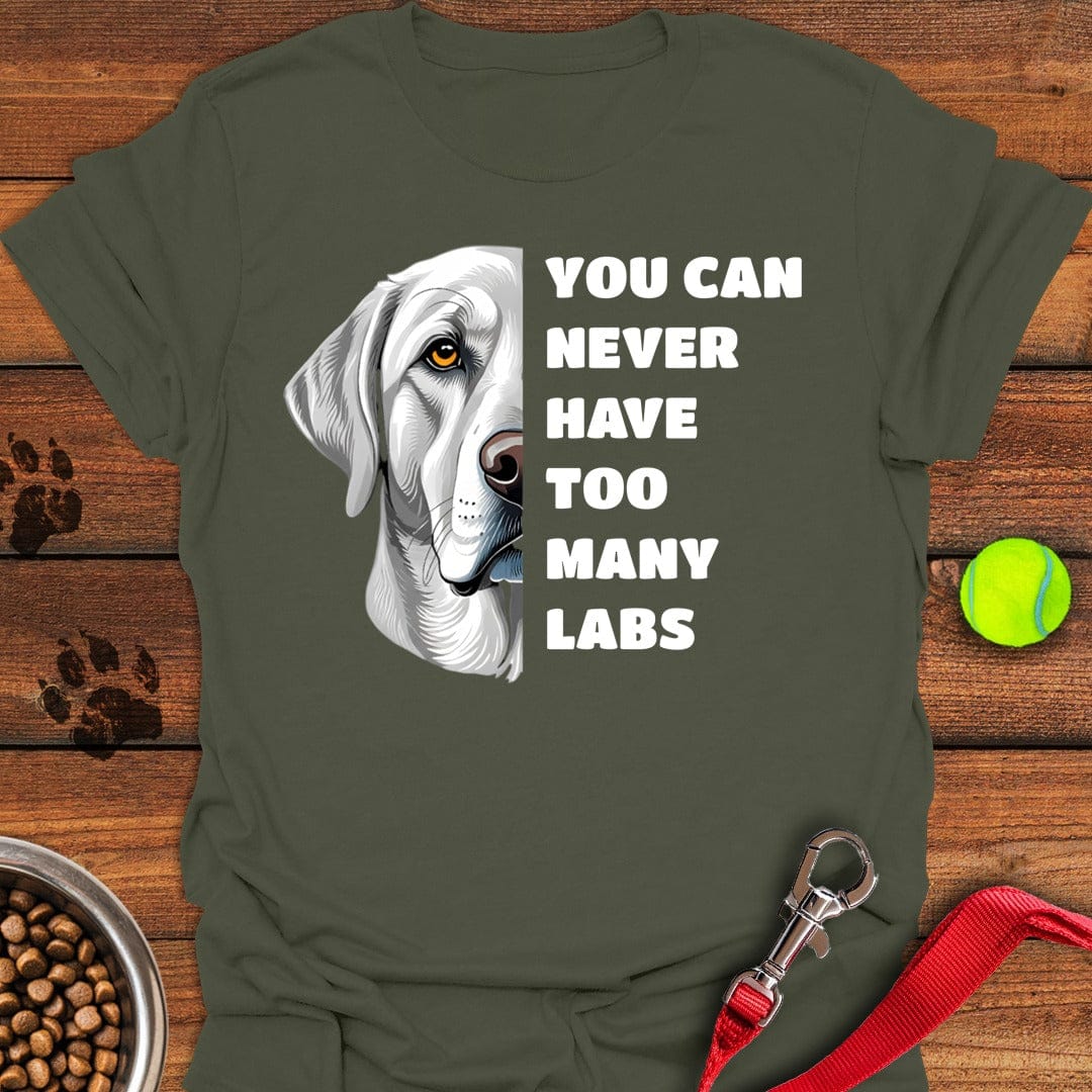 Too Many Silver Labs Military Green