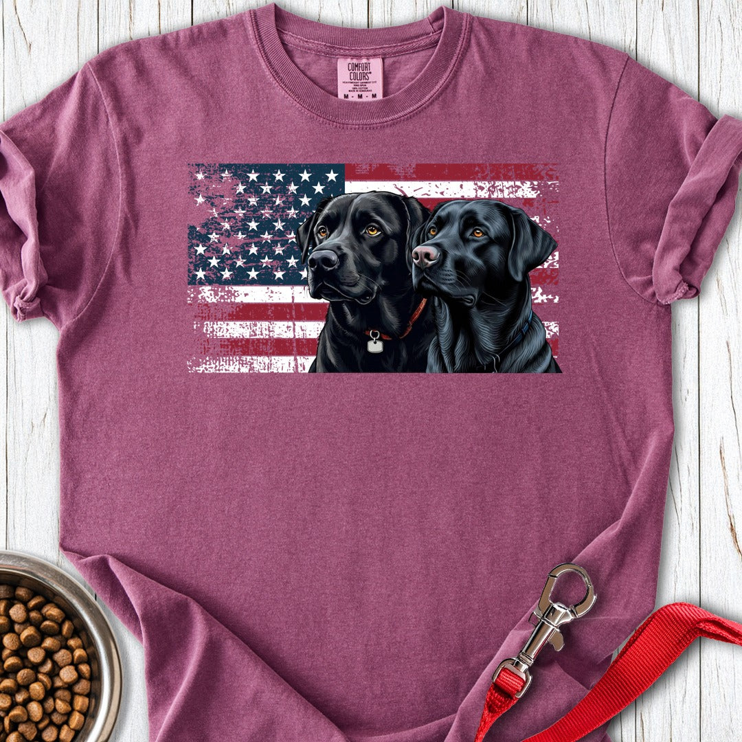 Two Black Labs USA Premium Tee Berry