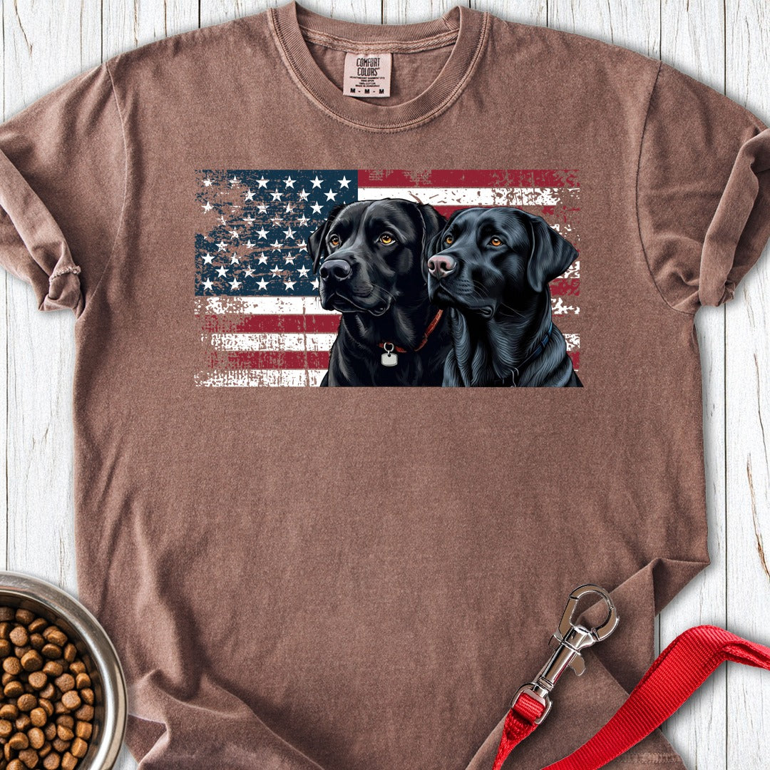 Two Black Labs USA Premium Tee Espresso