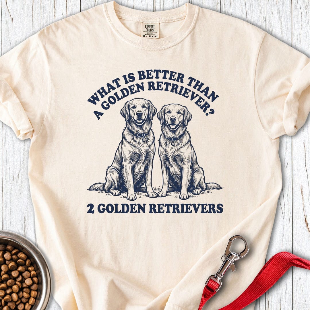 Two Golden Retrievers Premium Tee Ivory