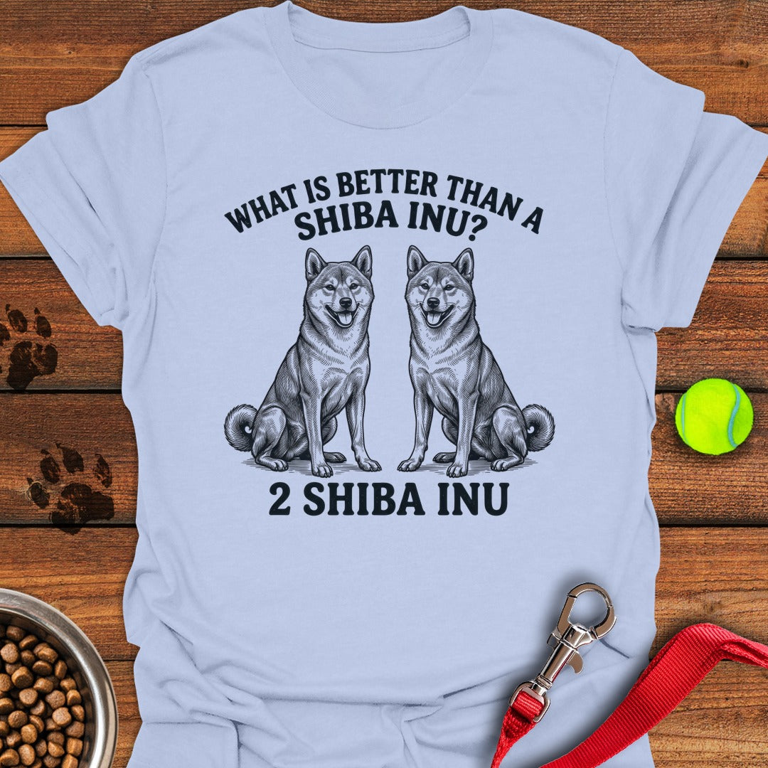 Two Shiba Inu Light Blue