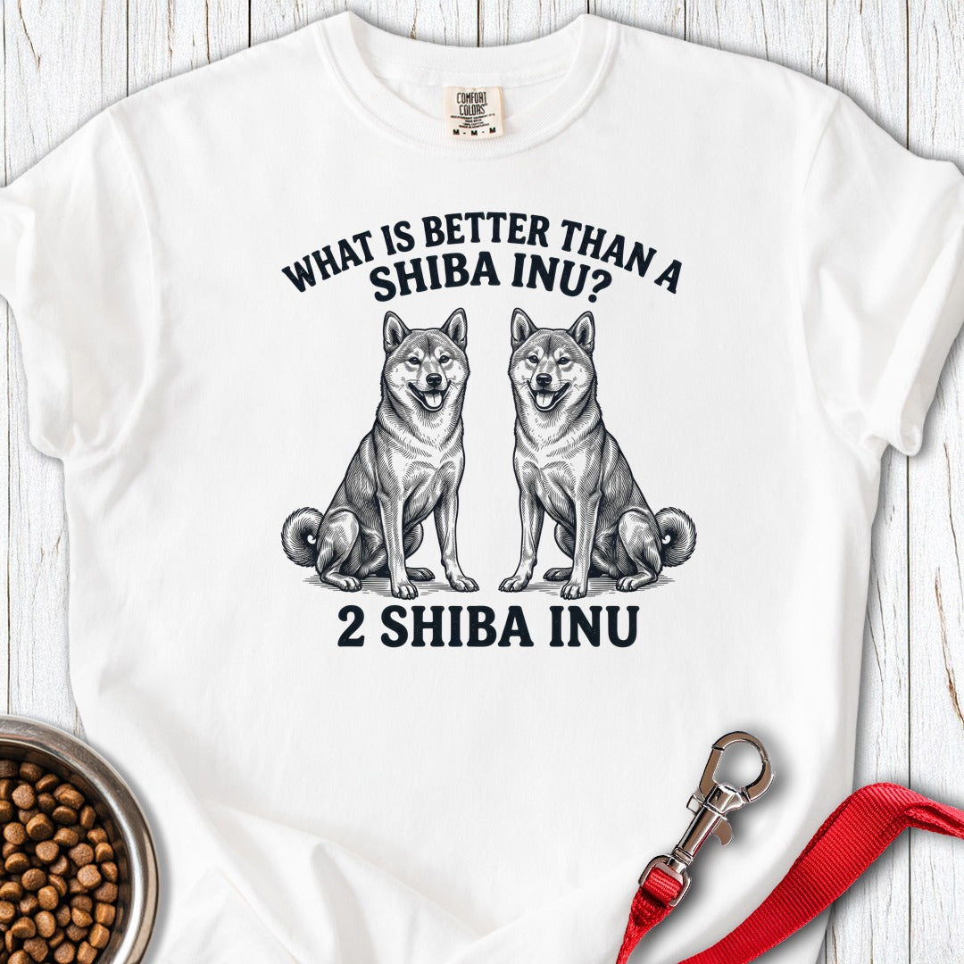 Two Shiba Inu Premium Tee White