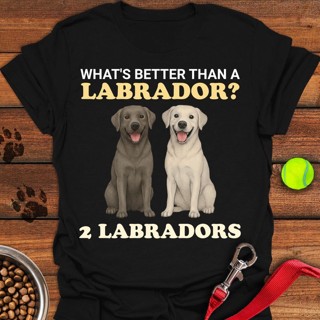 Two Silver Labs Black