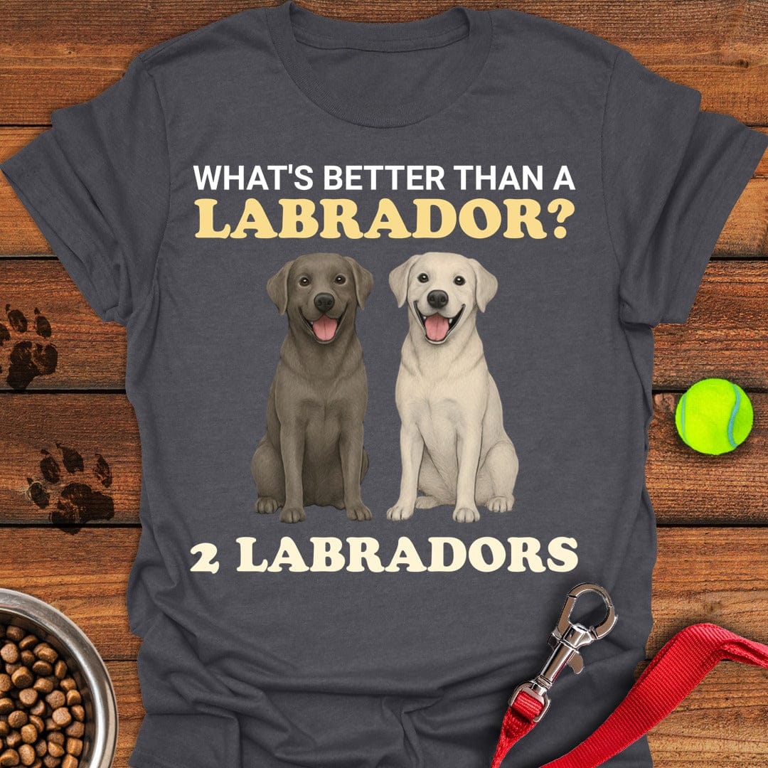 Two Silver Labs Dark Heather