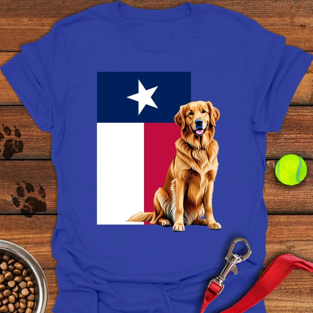 Golden Retriever Texas Flag T-Shirt
