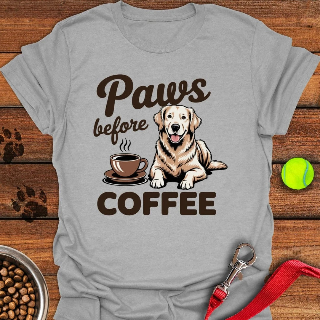 Golden Retriever Coffee T-Shirt Sport Grey