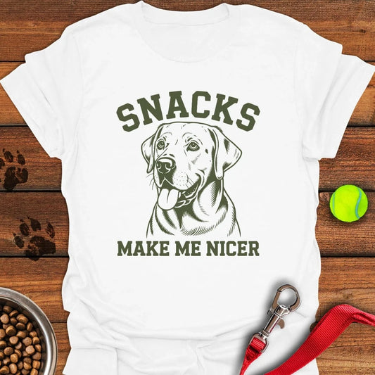 Snacks Make Me Nicer Lab T-Shirt White
