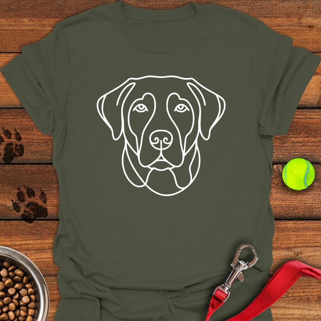 Labrador Line Art Military Green