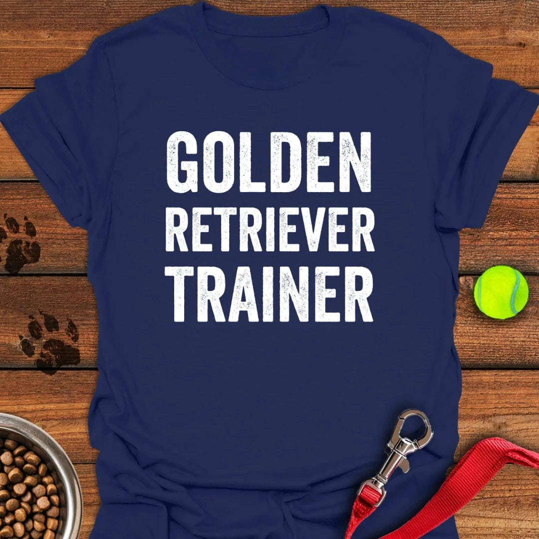 Golden Retriever Trainer T-Shirt Navy