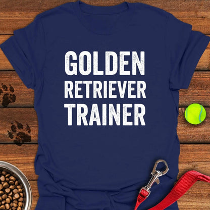 Golden Retriever Trainer T-Shirt Navy