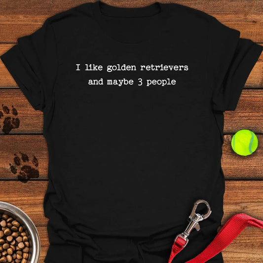 I Like Golden Retrievers T-Shirt Black