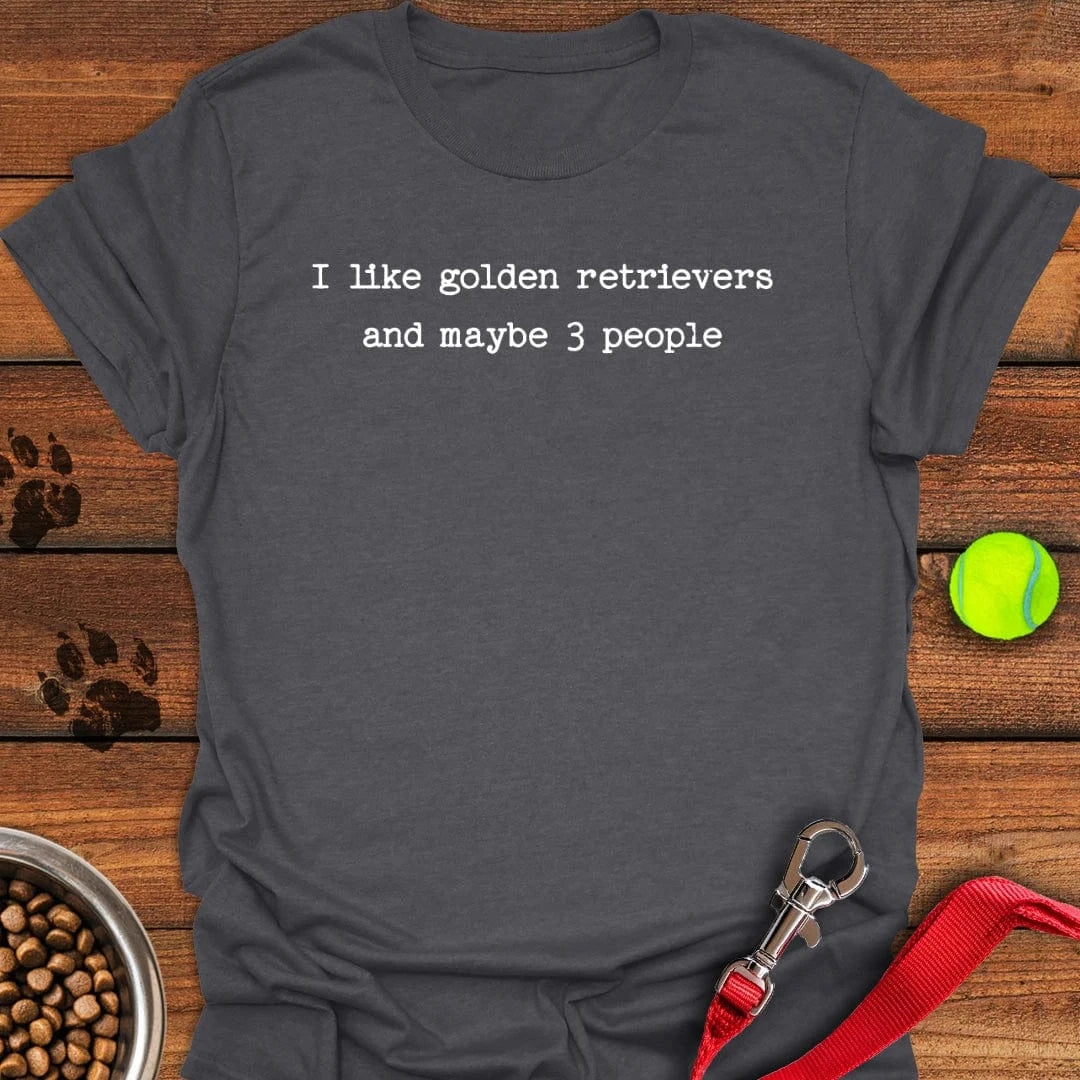 I Like Golden Retrievers T-Shirt Dark Heather