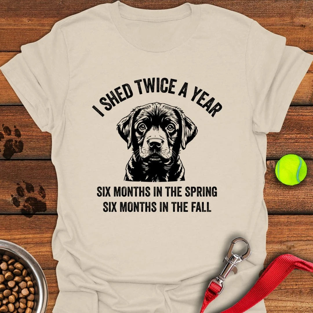 Labrador Shed Funny T-Shirt Natural