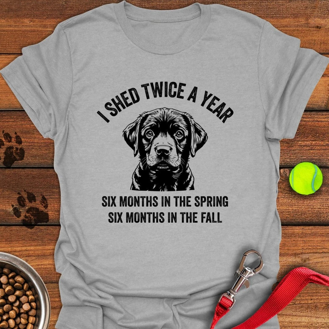 Labrador Shed Funny T-Shirt Sport Grey