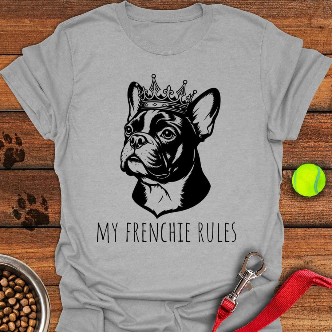 My Frenchie Rules T-Shirt Sport Grey