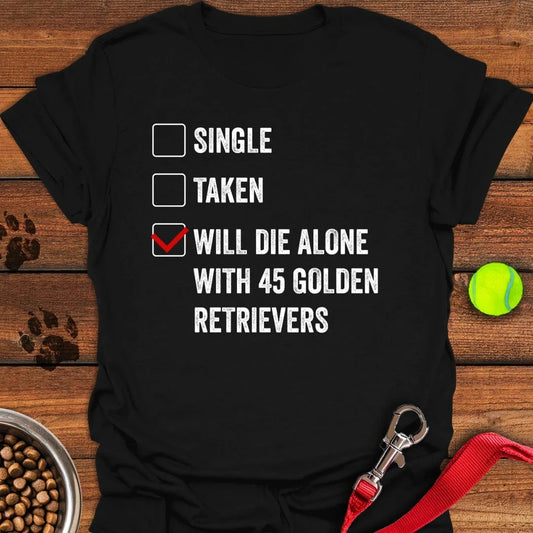 Funny Golden Retriever T-Shirt Black