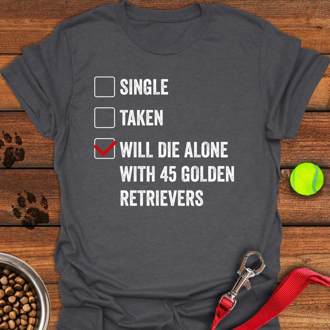 Funny Golden Retriever T-Shirt Dark Heather