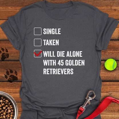 Funny Golden Retriever T-Shirt Dark Heather