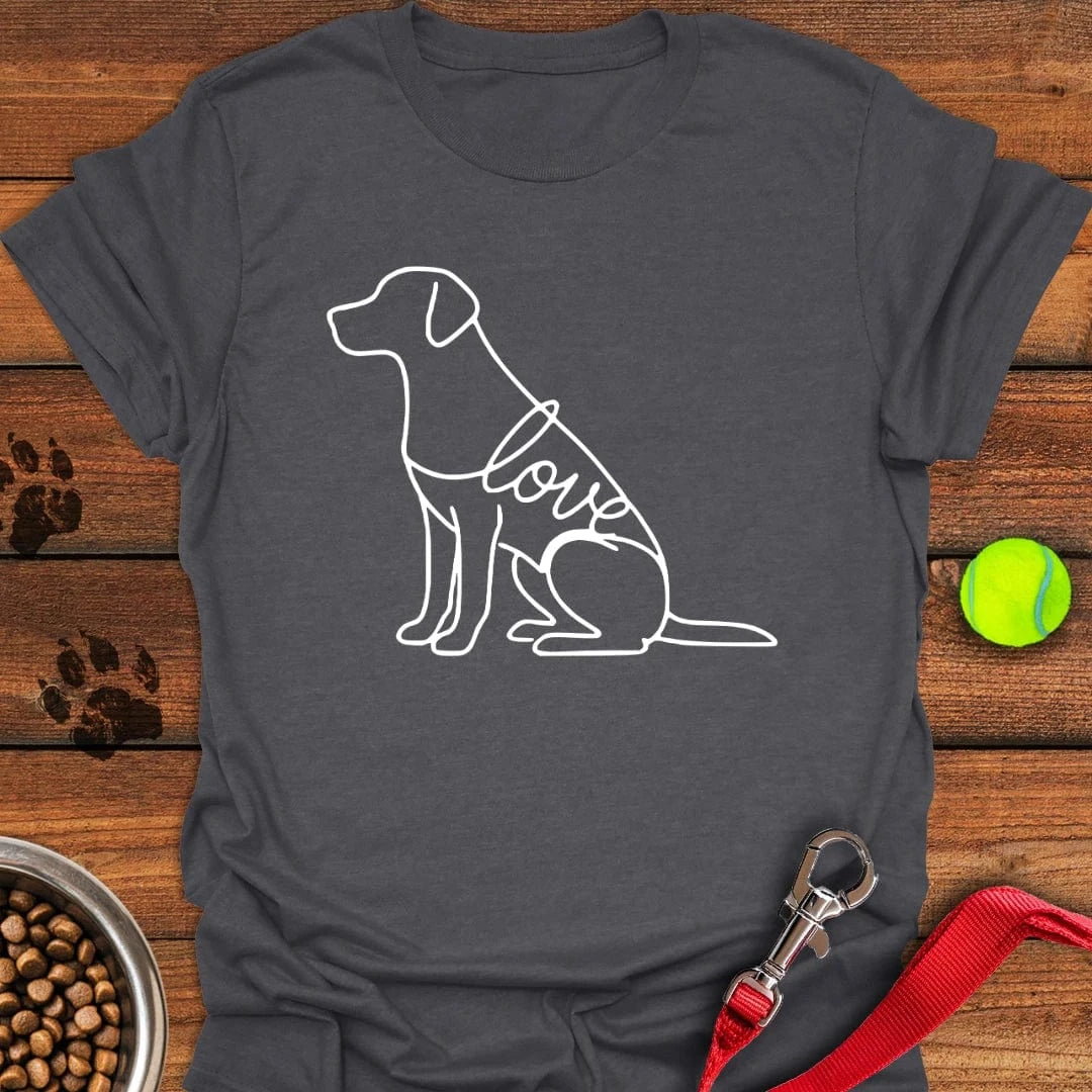 Labrador Love Lineart Dark Heather