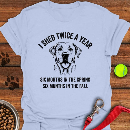 Labrador Shed Funny T-Shirt Light Blue