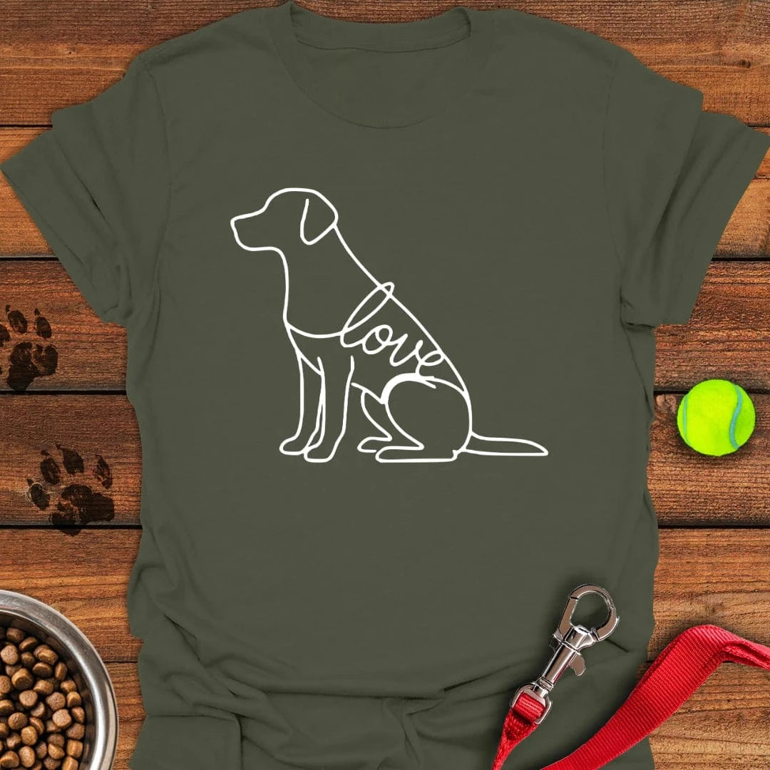 Labrador Love Lineart Military Green