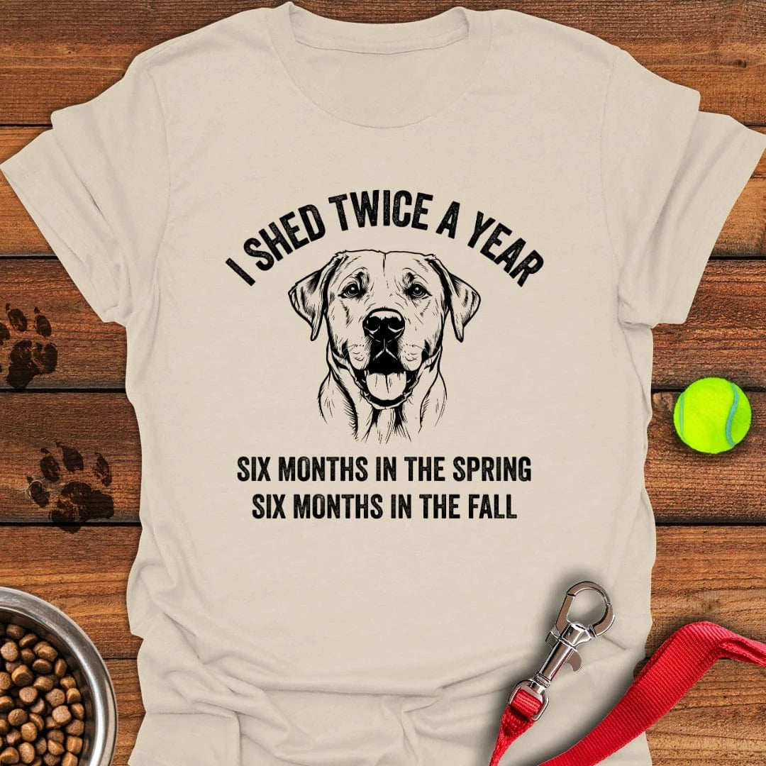 Labrador Shed Funny T-Shirt Natural
