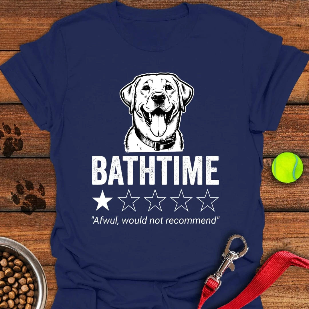 Labrador Bathtime Review T-Shirt Navy