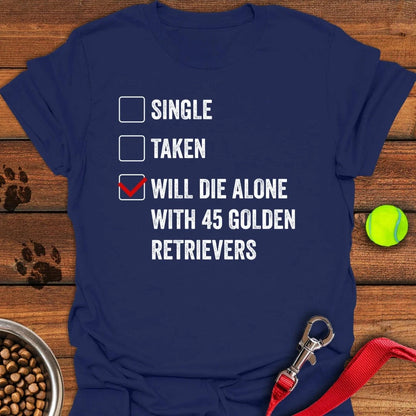 Funny Golden Retriever T-Shirt Navy